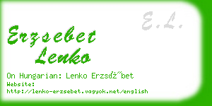 erzsebet lenko business card